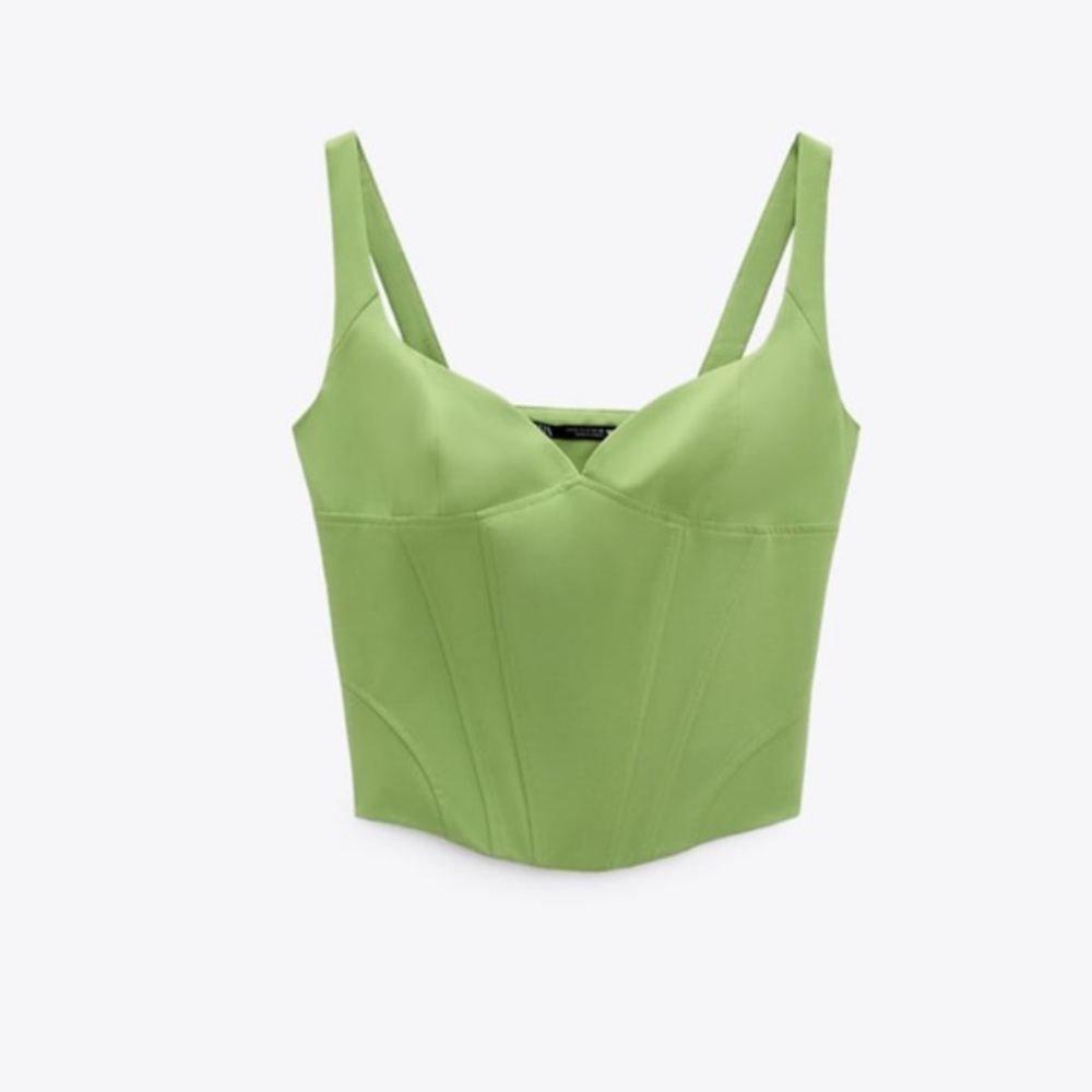 Zara Bright Green Corset top